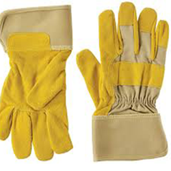 Gloves:Ylw Canvas,Lther Palm-M 