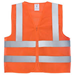 Vest Orange Safety w/silver - PSV106